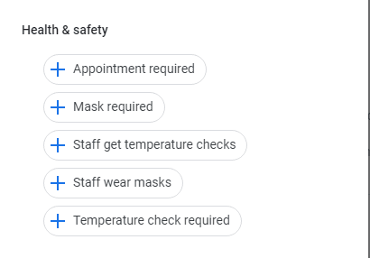 Google My Business introduces new health and safety attributes